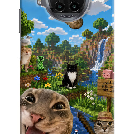 Minecraft Cat Chaos Mi 10i Hard Case Back Cover by Casekaro
