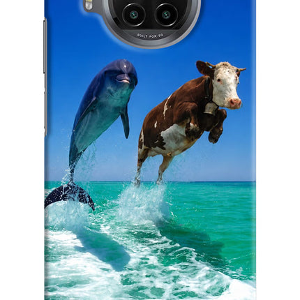 Dolphin vs Cow Mi 10i Hard Case Back Cover by Casekaro