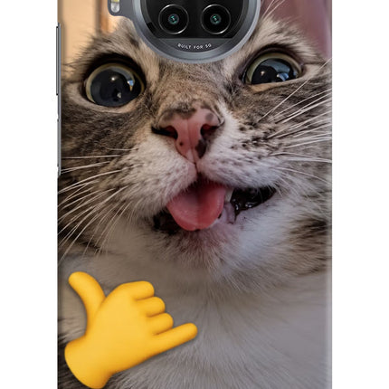Silly Cat Call Mi 10i Hard Case Back Cover by Casekaro