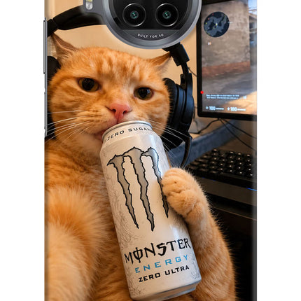 Gamer Cat Energy Mi 10i Hard Case Back Cover by Casekaro