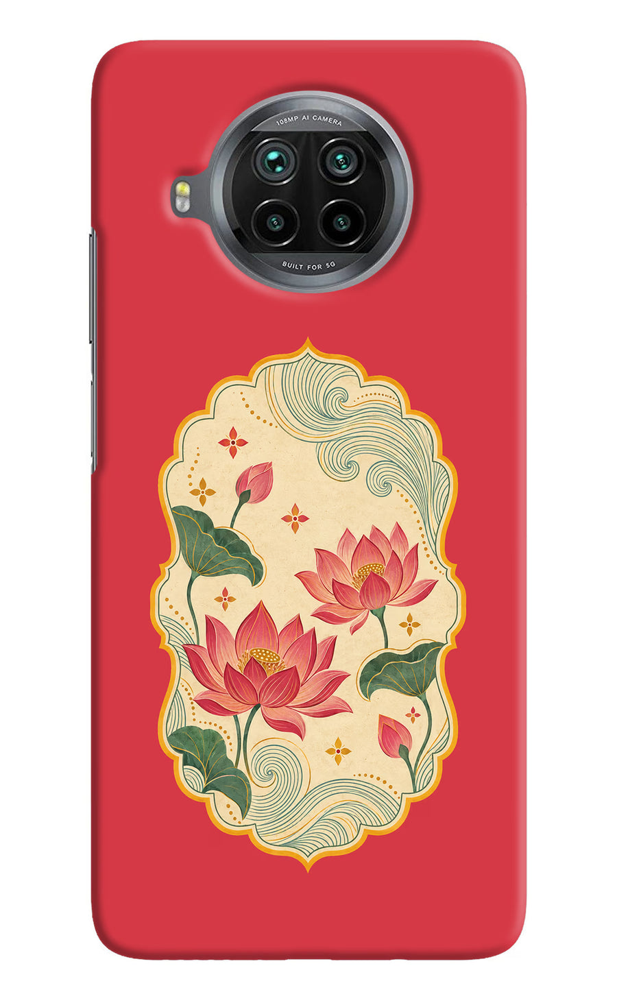 Pink Lotus Mi 10i Back Cover, Hard case