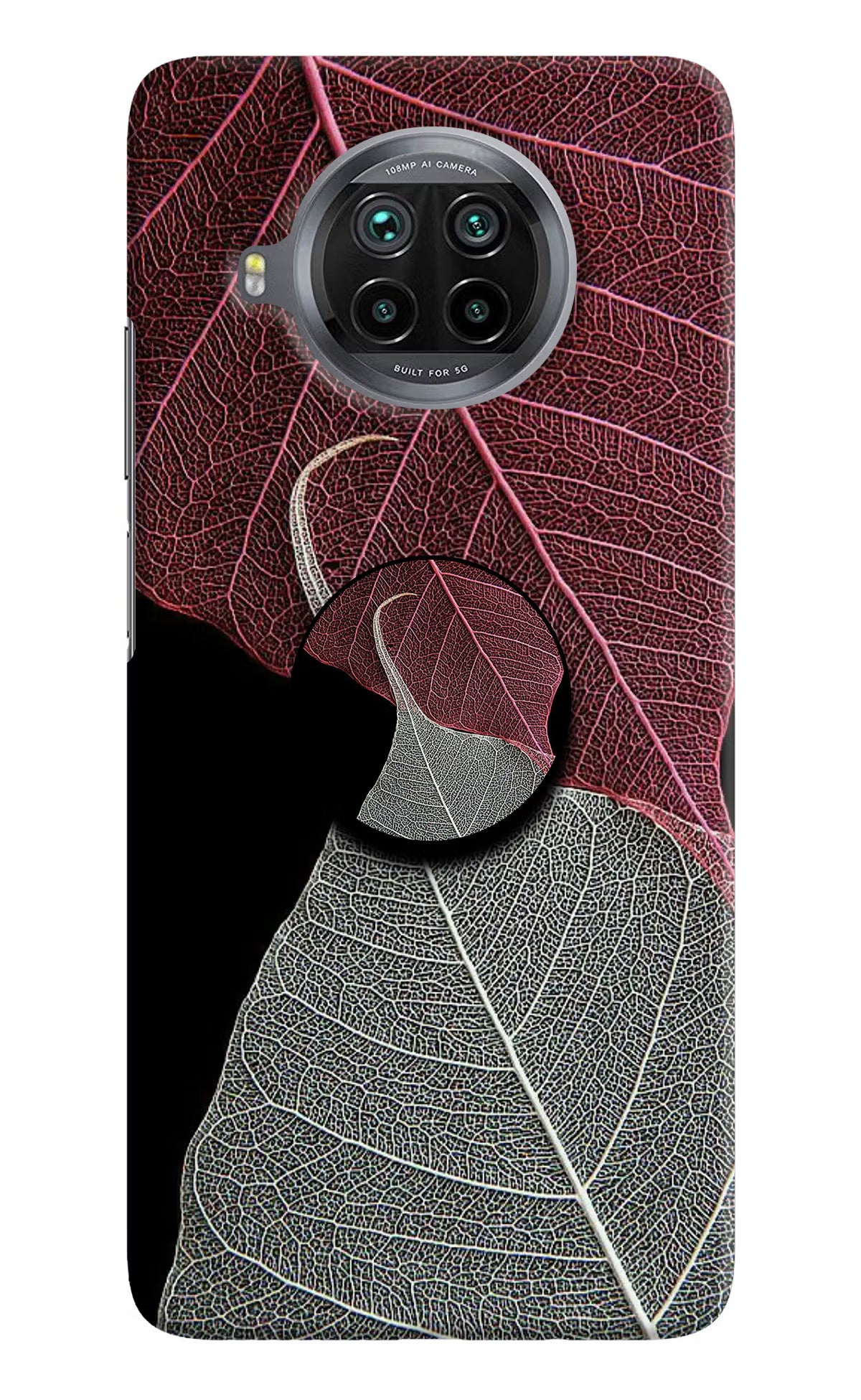 Leaf Pattern Mi 10i Pop Case by Casekaro