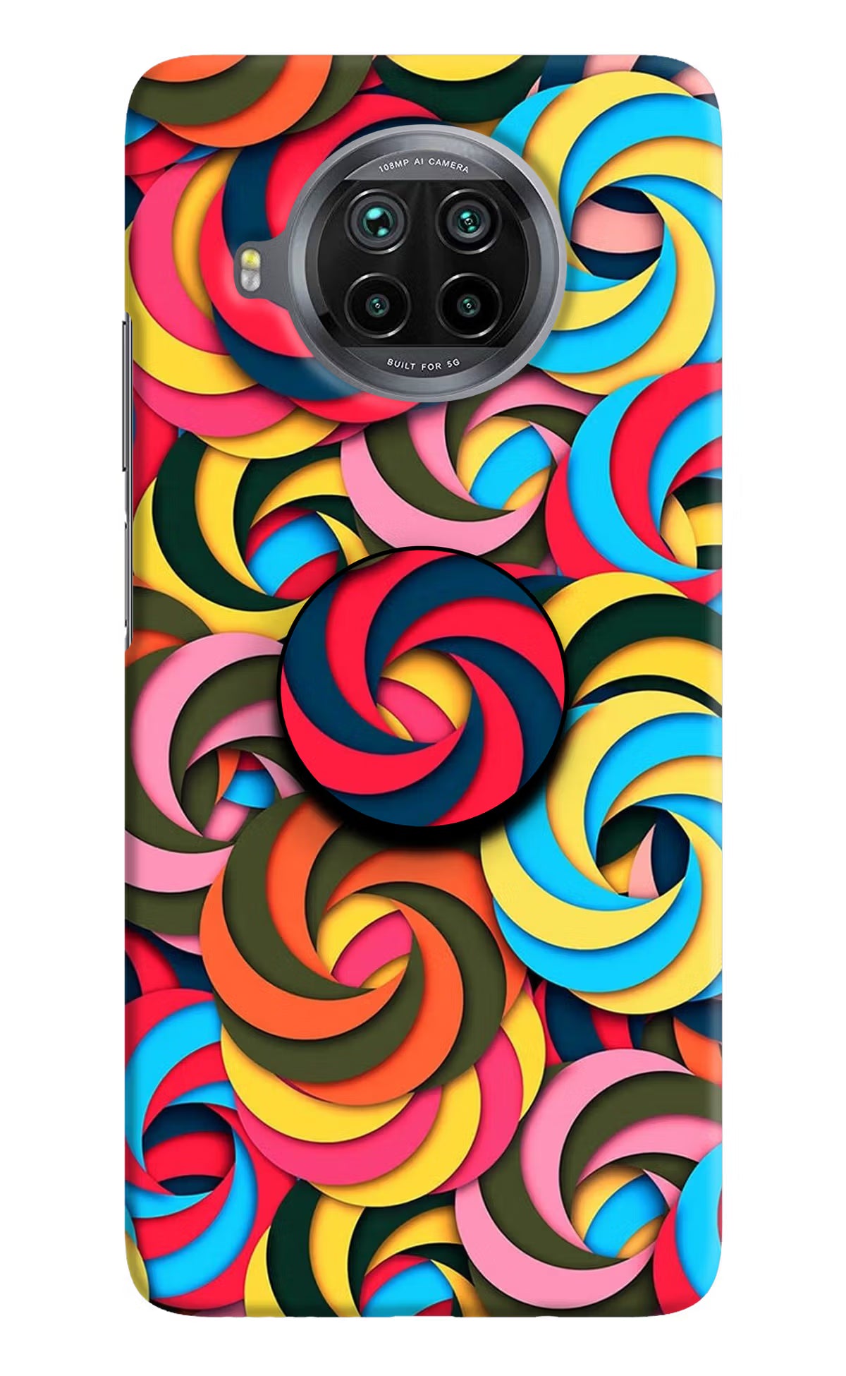Spiral Pattern Mi 10i Pop Case by Casekaro