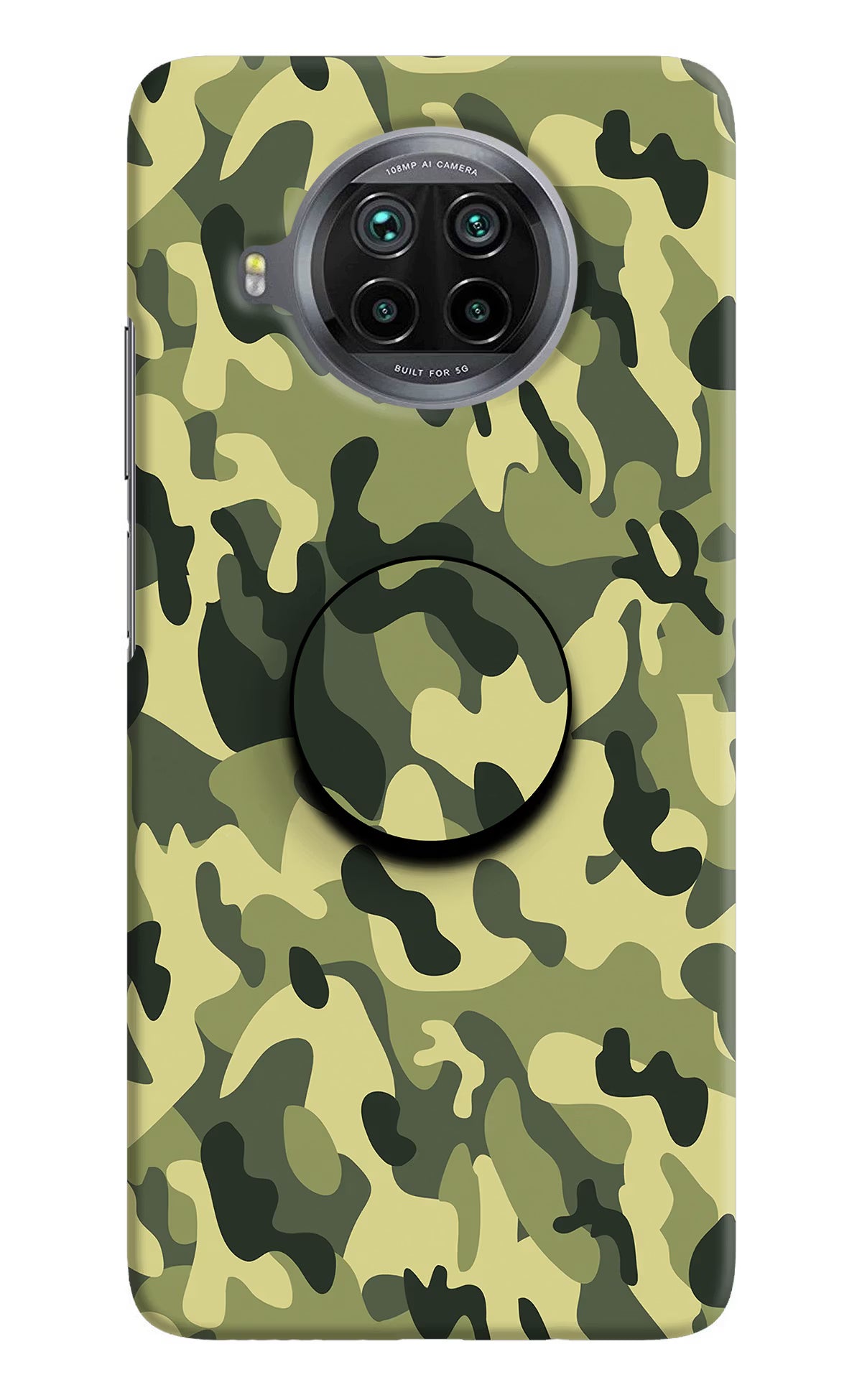 Camouflage Mi 10i Pop Case by Casekaro