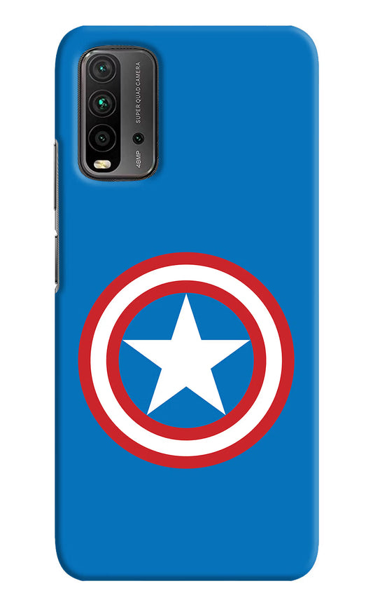 Captain America Logo Redmi 9 Power Hard Case Back Cover by Casekaro