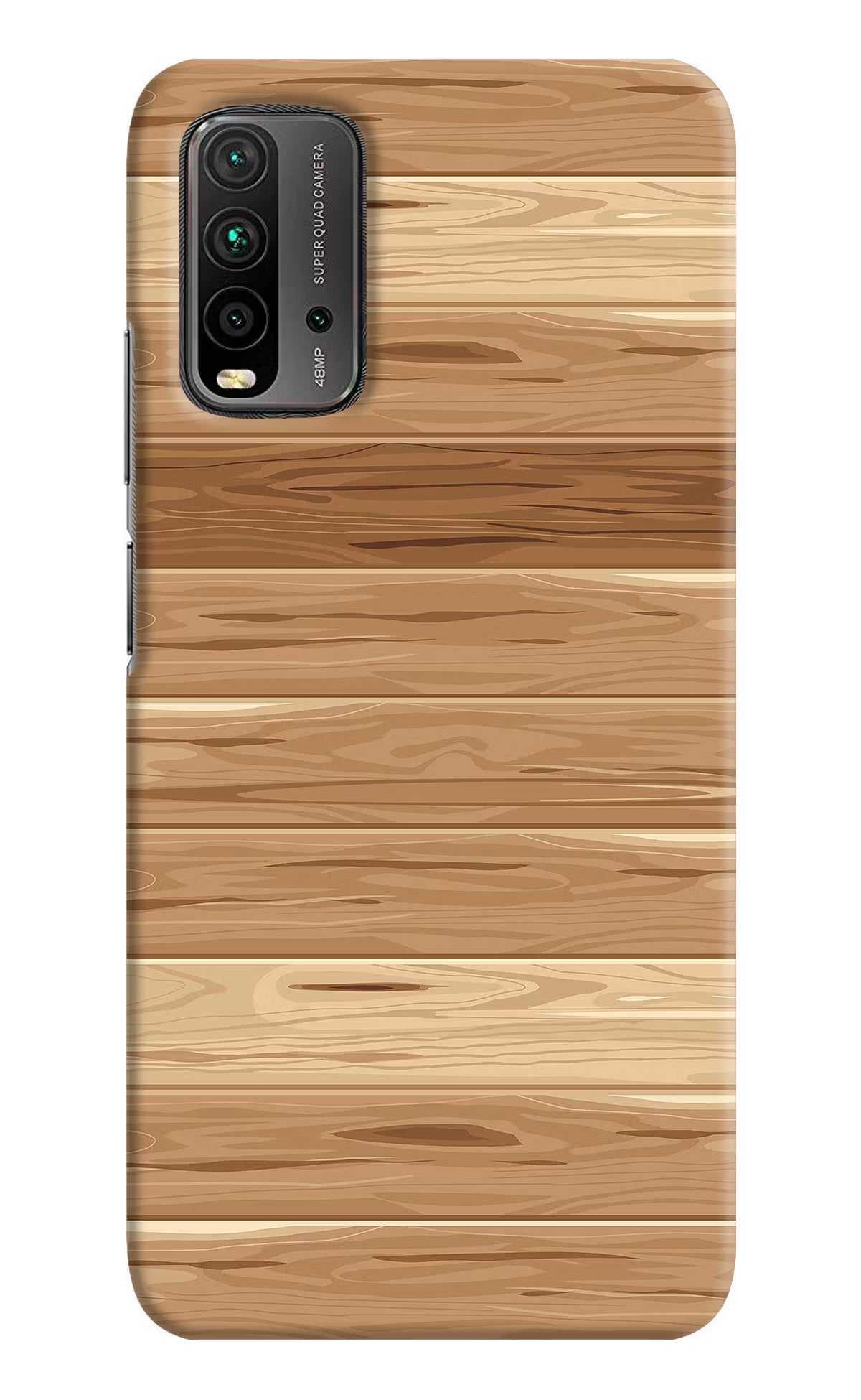 Wooden Vector Redmi 9 Power Hard Case Back Cover by Casekaro
