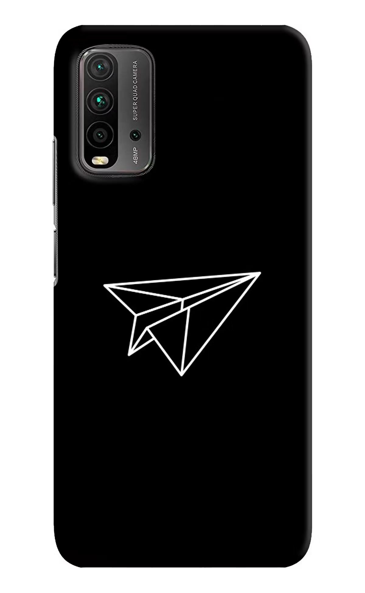 Paper Plane White Redmi 9 Power Hard Case Back Cover by Casekaro