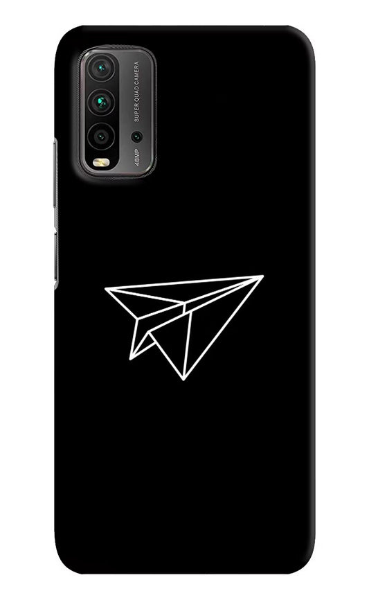 Paper Plane White Redmi 9 Power Hard Case Back Cover by Casekaro