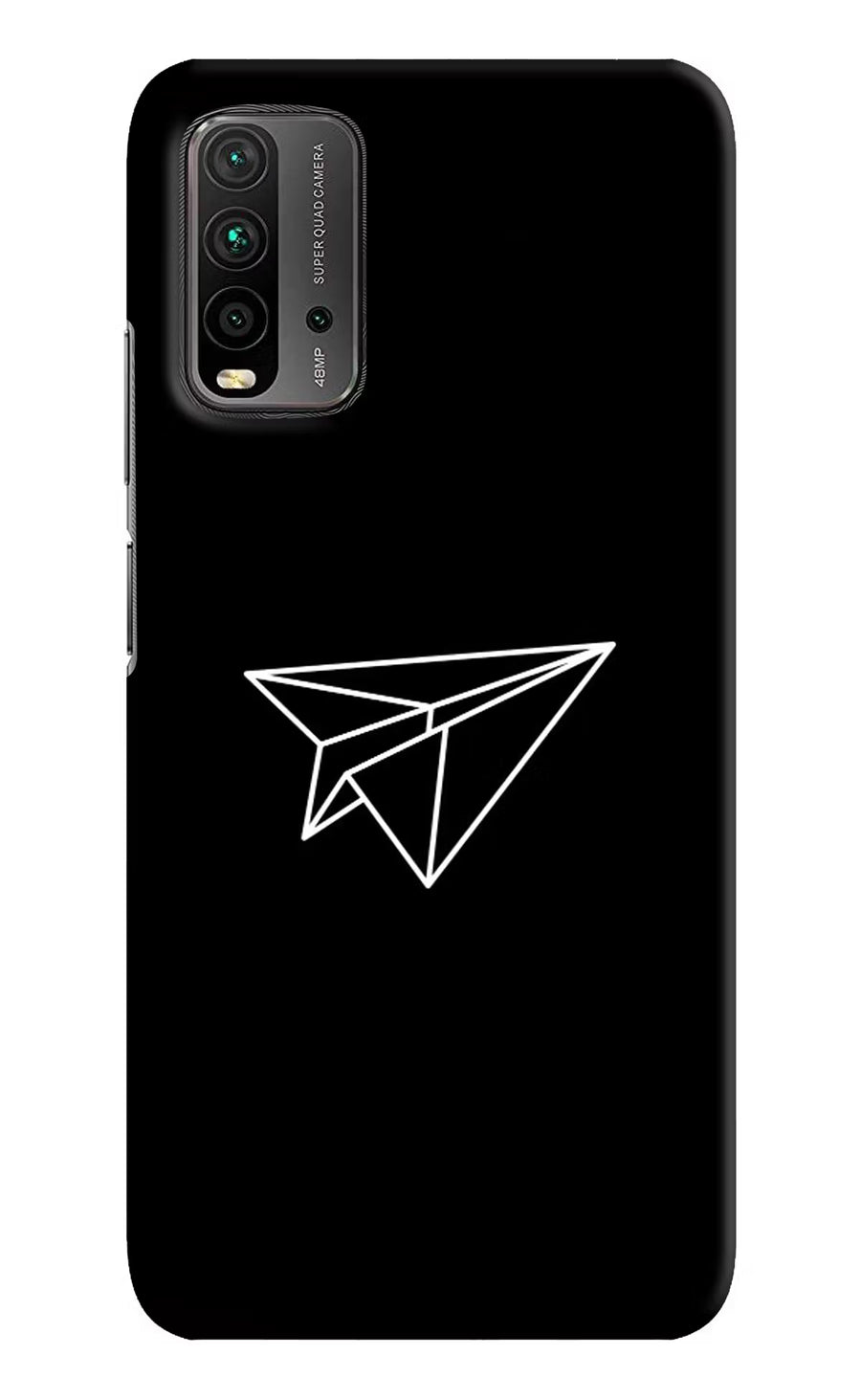 Paper Plane White Redmi 9 Power Back Cover, Hard case