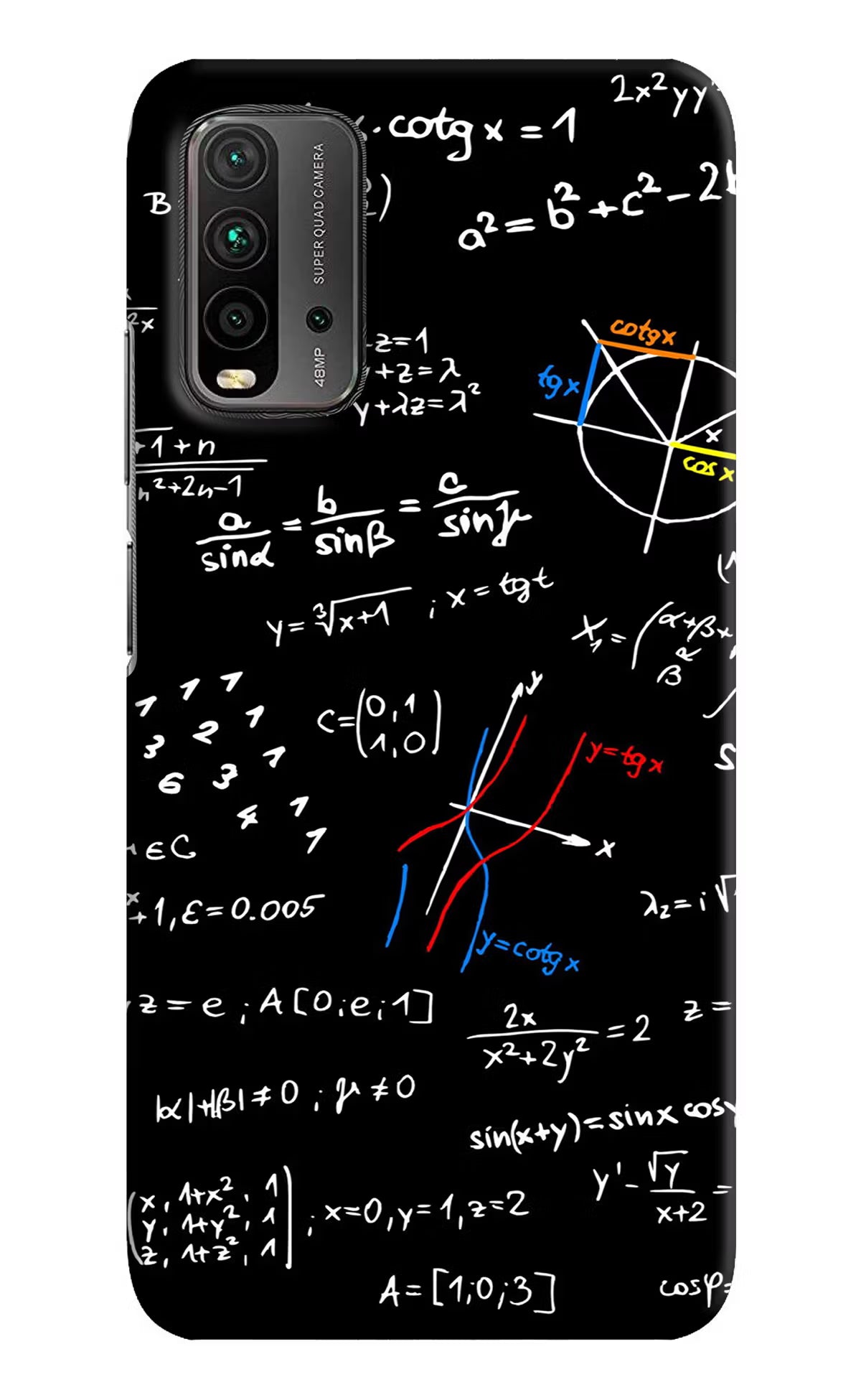 Mathematics Formula Redmi 9 Power Hard Case Back Cover by Casekaro