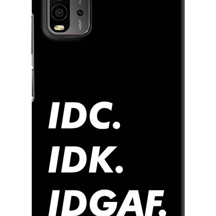 Idc Idk Idgaf Redmi 9 Power Hard Case Back Cover by Casekaro
