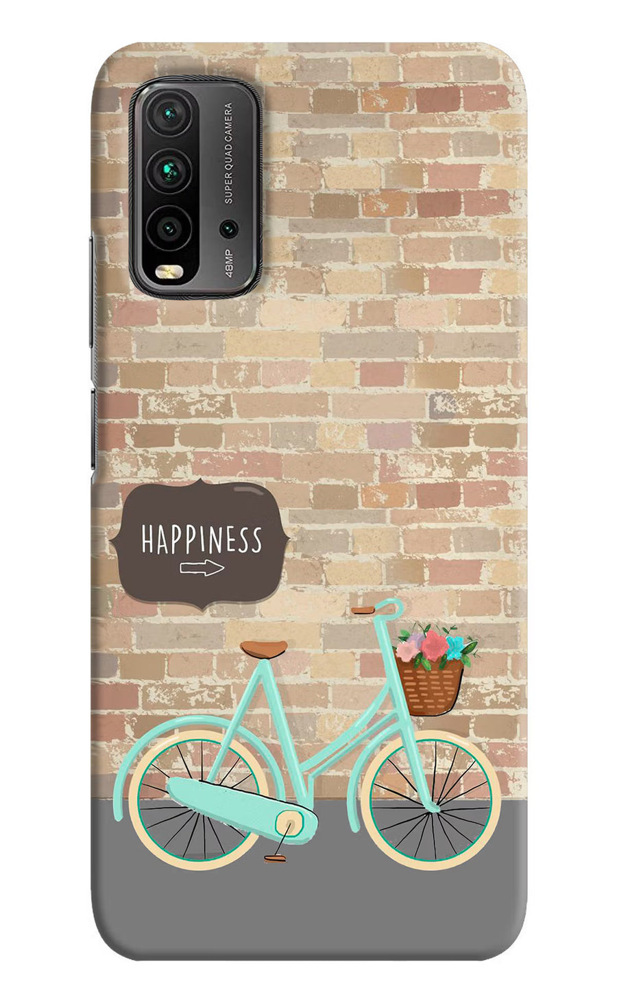 Happiness Artwork Redmi 9 Power Back Cover, Hard case