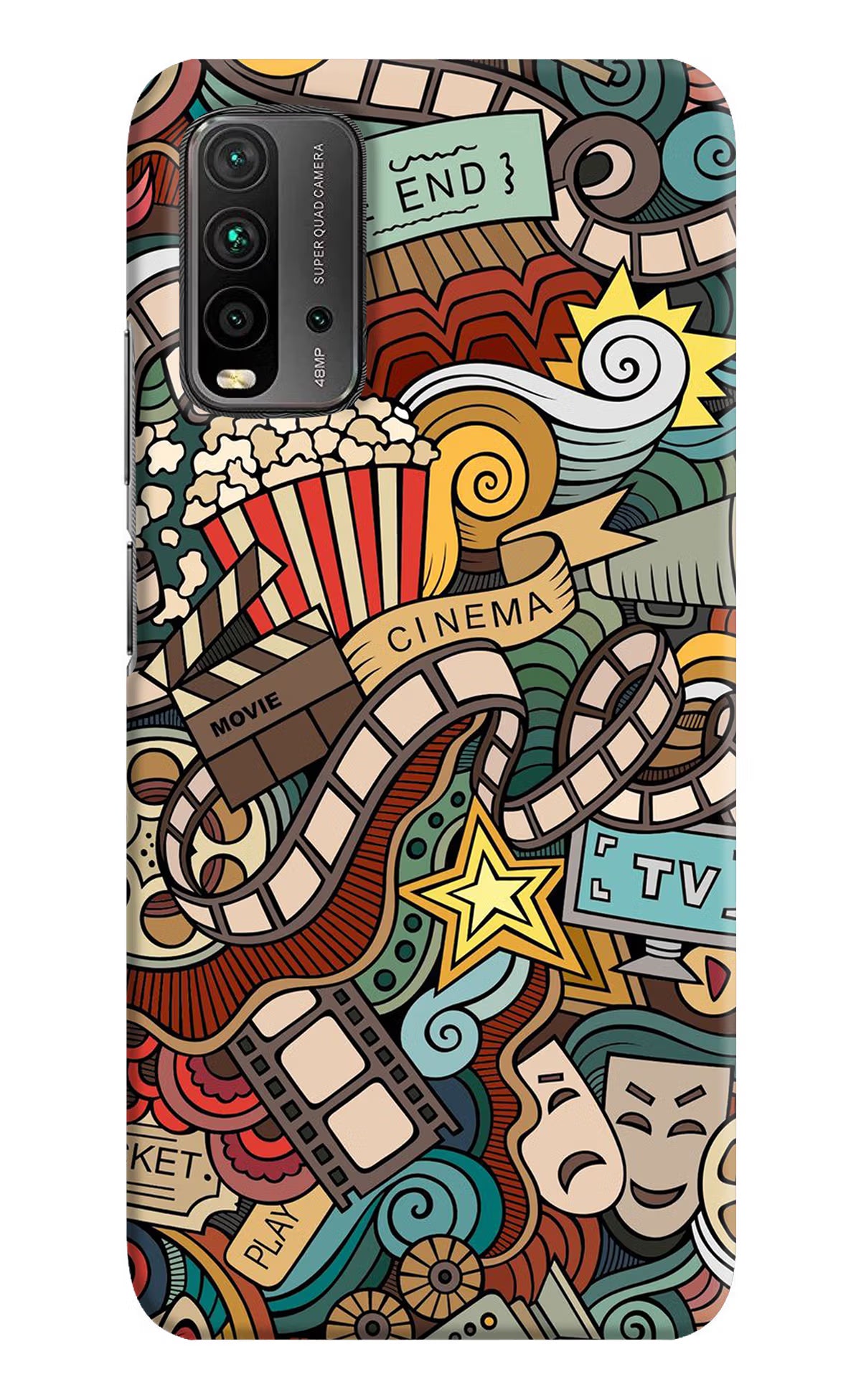 Cinema Abstract Redmi 9 Power Hard Case Back Cover by Casekaro