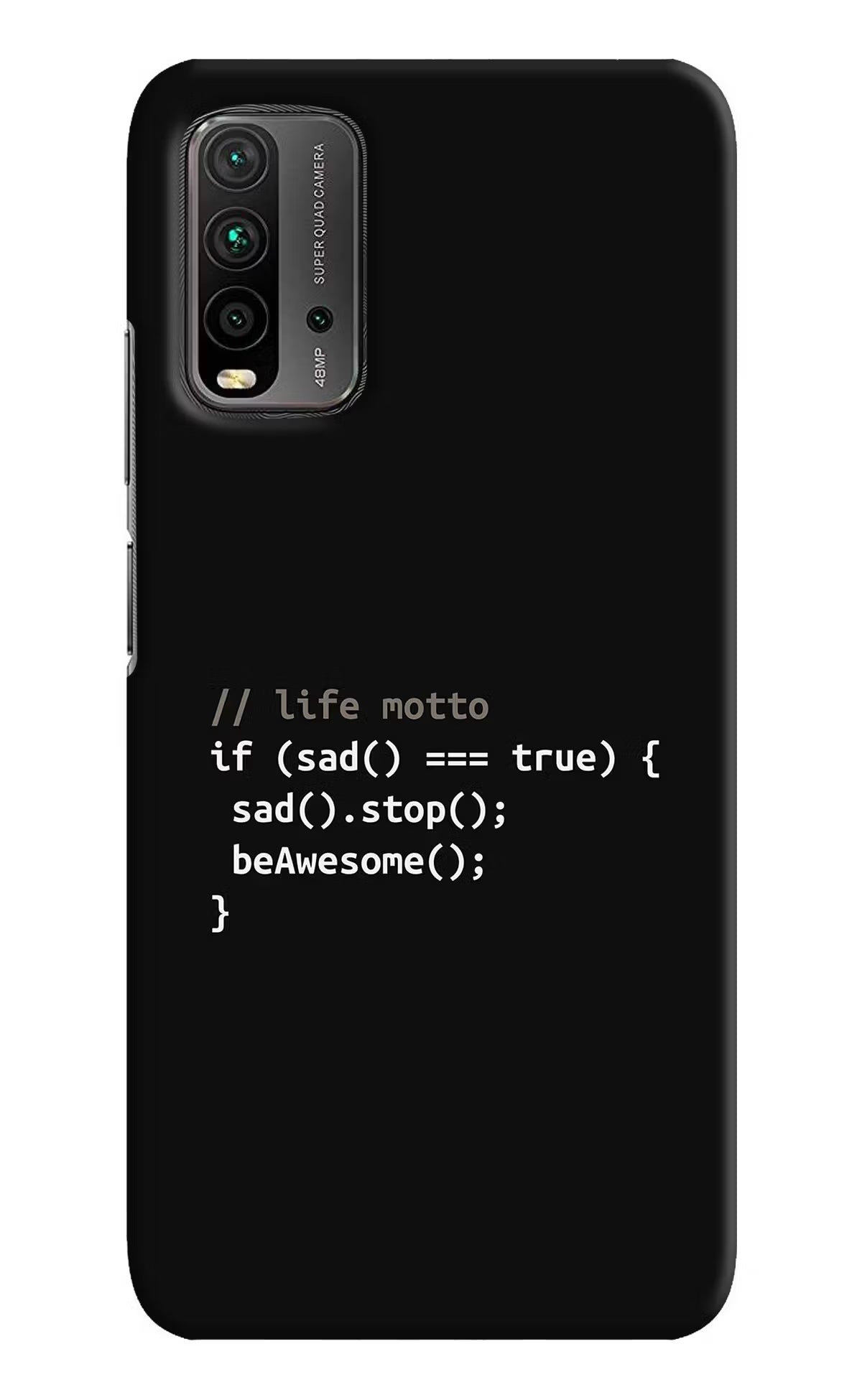 Life Motto Code Redmi 9 Power Hard Case Back Cover by Casekaro
