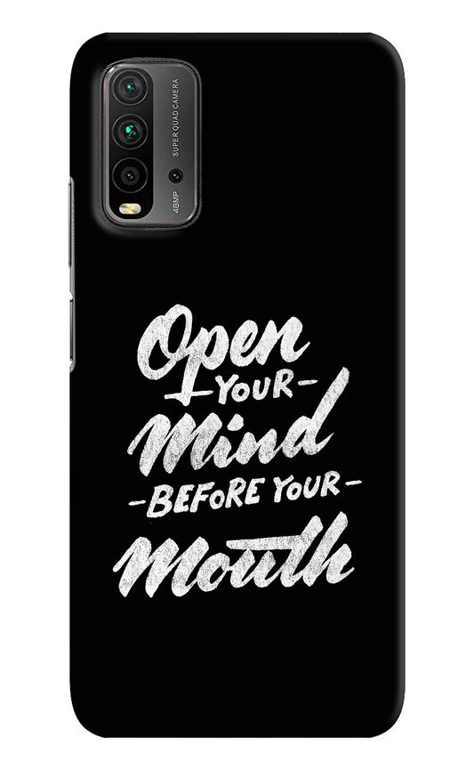 Open Your Mind Before Your Mouth Redmi 9 Power Hard Case Back Cover by Casekaro