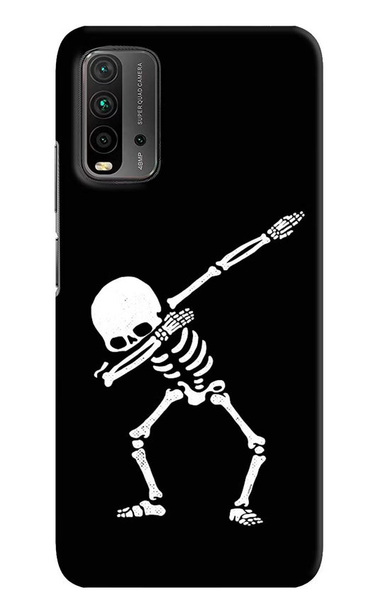 Dabbing Skeleton Art Redmi 9 Power Hard Case Back Cover by Casekaro