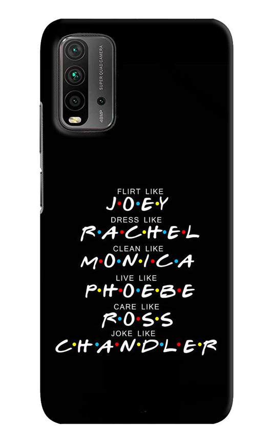 FRIENDS Character Redmi 9 Power Hard Case Back Cover by Casekaro
