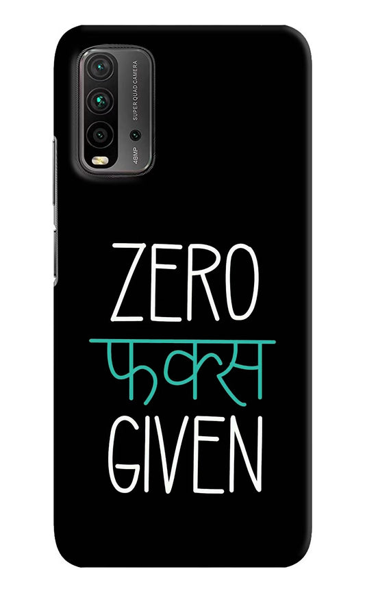 Zero Fucks Given Redmi 9 Power Hard Case Back Cover by Casekaro