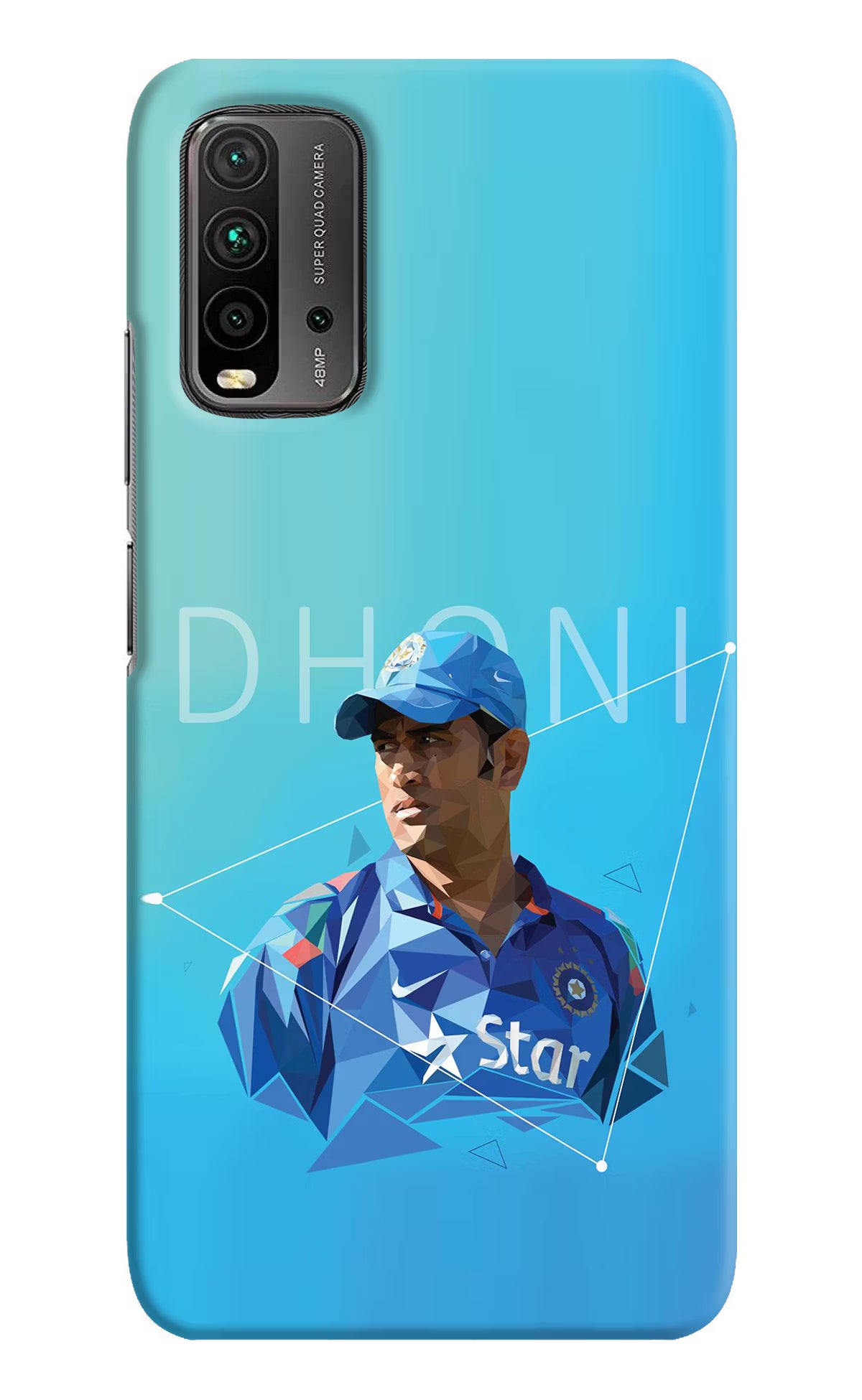 Dhoni Artwork Redmi 9 Power Hard Case Back Cover by Casekaro