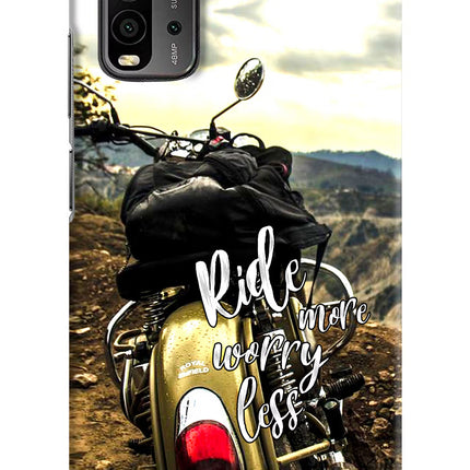 Ride More Worry Less Redmi 9 Power Hard Case Back Cover by Casekaro