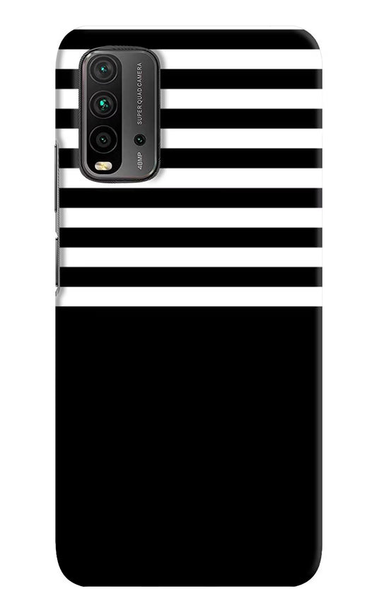 Black and White Print Redmi 9 Power Hard Case Back Cover by Casekaro