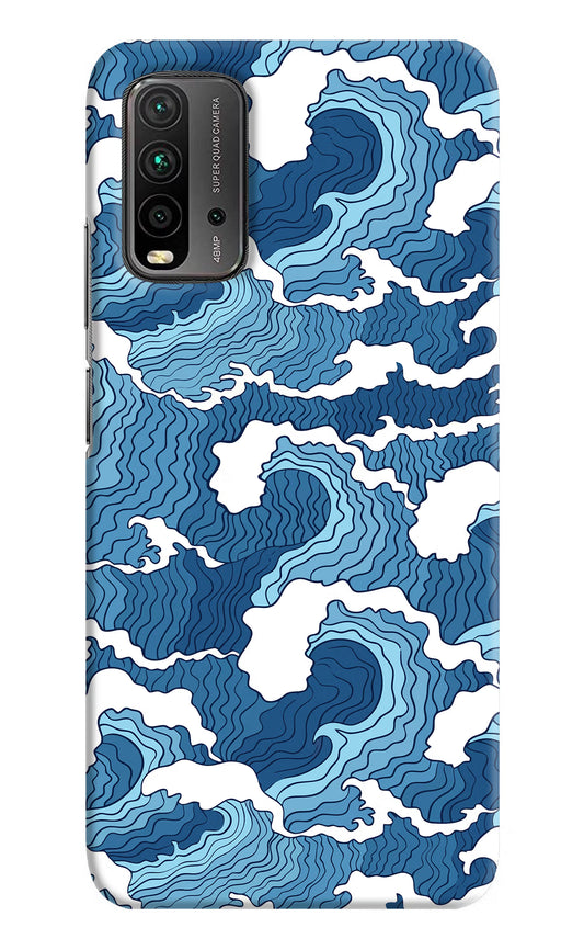 Blue Waves Redmi 9 Power Hard Case Back Cover by Casekaro