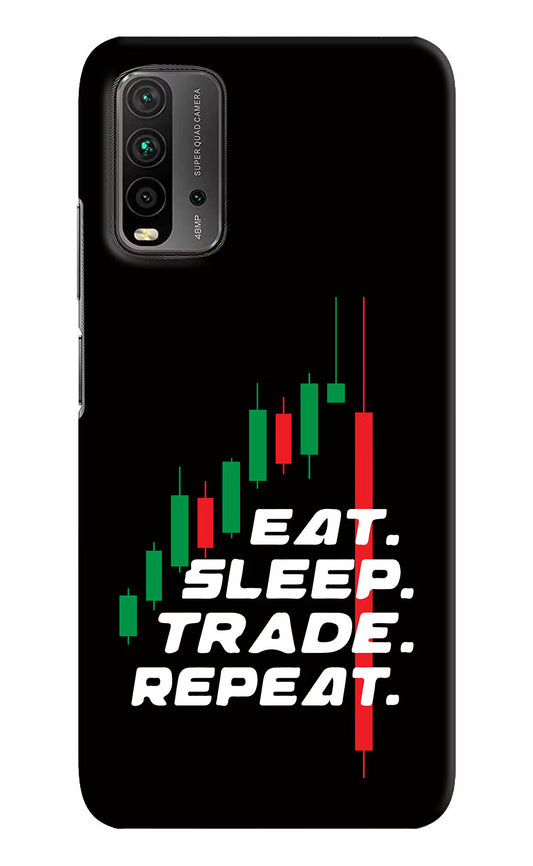Eat Sleep Trade Repeat Redmi 9 Power Hard Case Back Cover by Casekaro