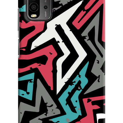 Geometric Graffiti Redmi 9 Power Hard Case Back Cover by Casekaro