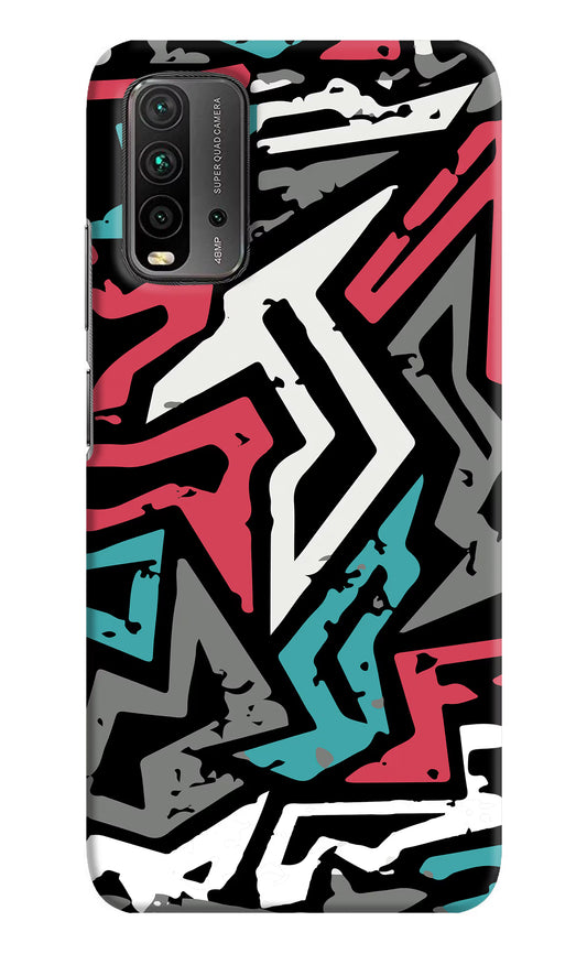 Geometric Graffiti Redmi 9 Power Hard Case Back Cover by Casekaro