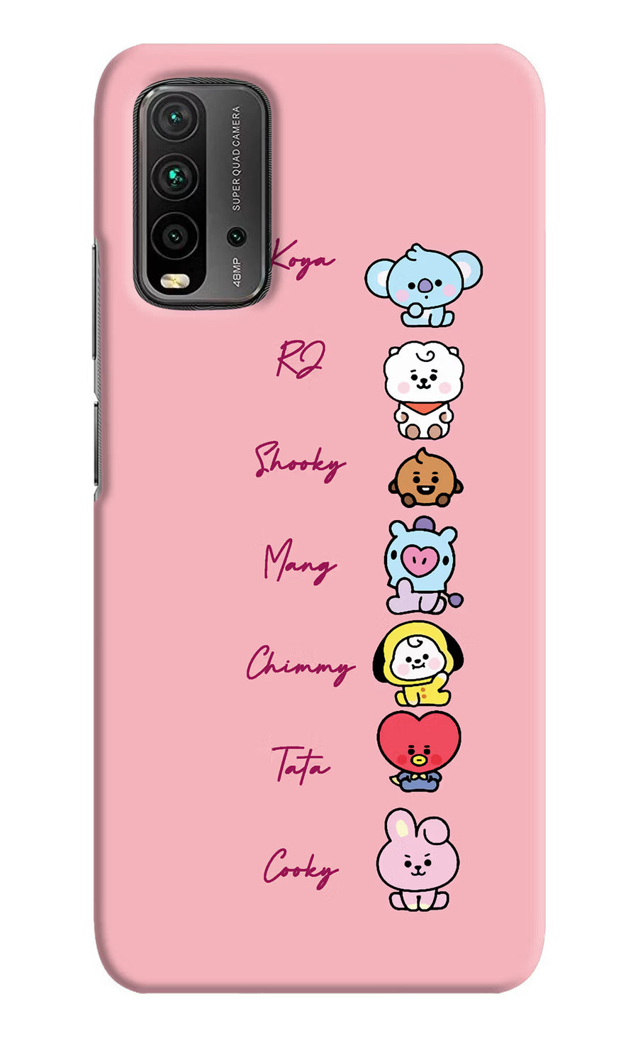 BTS names Redmi 9 Power Back Cover, Hard case