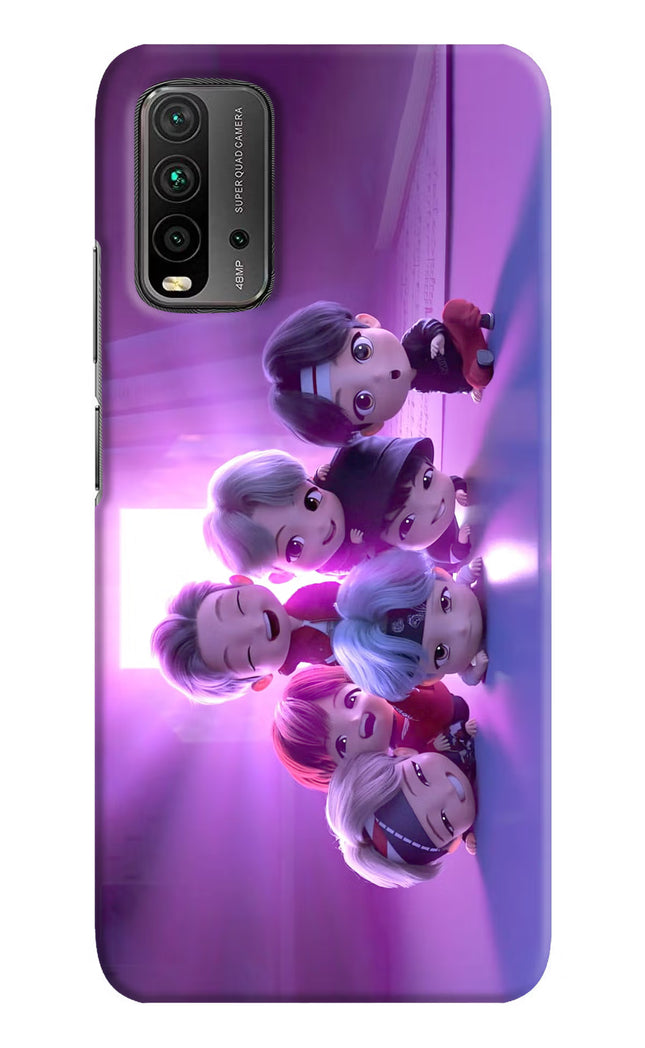 BTS Chibi Redmi 9 Power Hard Case Back Cover by Casekaro