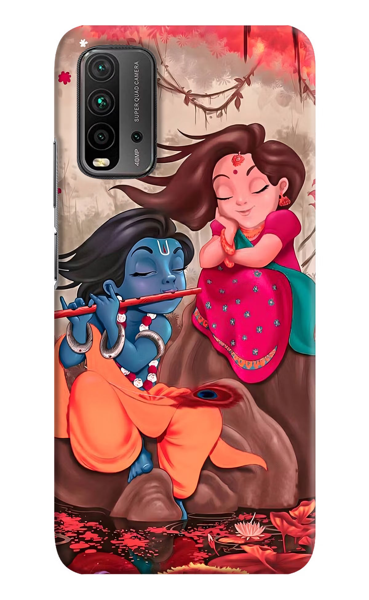 Radhe Krishna Redmi 9 Power Hard Case Back Cover by Casekaro