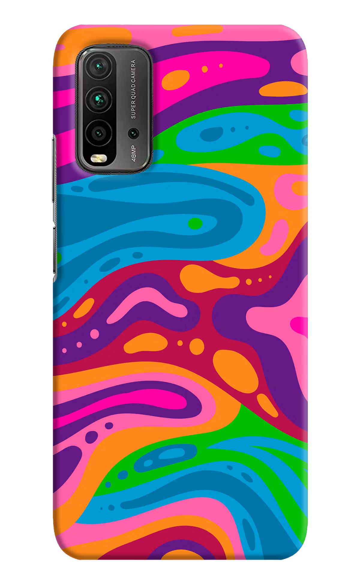 Trippy Pattern Redmi 9 Power Hard Case Back Cover by Casekaro