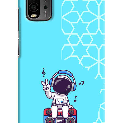 Cute Astronaut Chilling Redmi 9 Power Hard Case Back Cover by Casekaro