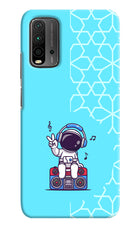 Cute Astronaut Chilling Redmi 9 Power Hard Case Back Cover by Casekaro