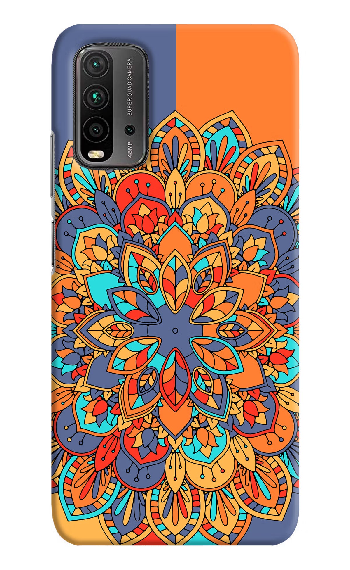 Color Mandala Redmi 9 Power Hard Case Back Cover by Casekaro