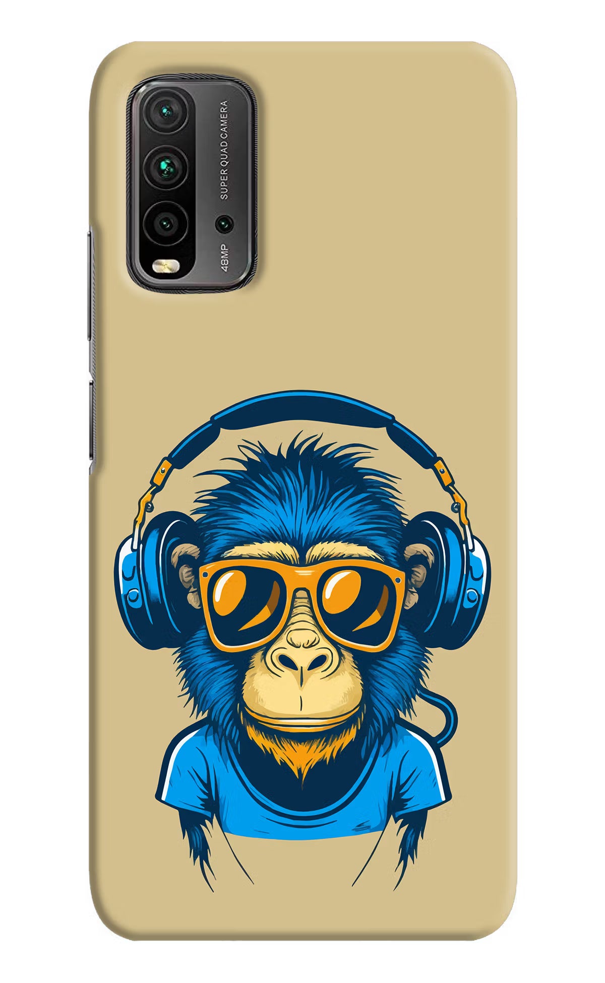 Monkey Headphone Redmi 9 Power Hard Case Back Cover by Casekaro