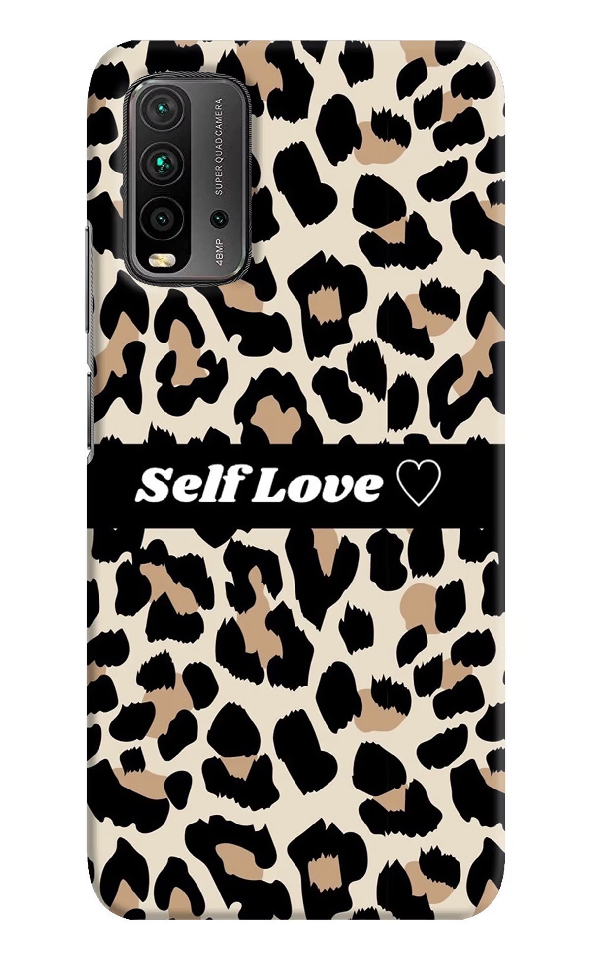 Leopard Print Self Love Redmi 9 Power Hard Case Back Cover by Casekaro