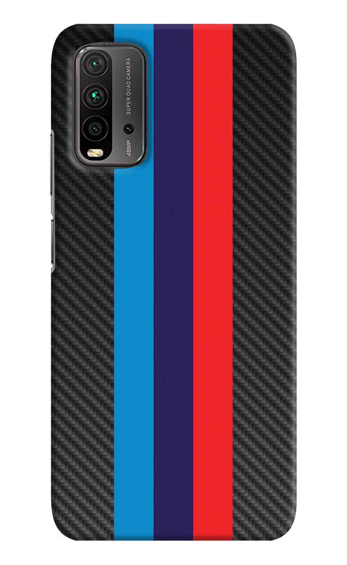 BMW Stripes Pattern Redmi 9 Power Hard Case Back Cover by Casekaro