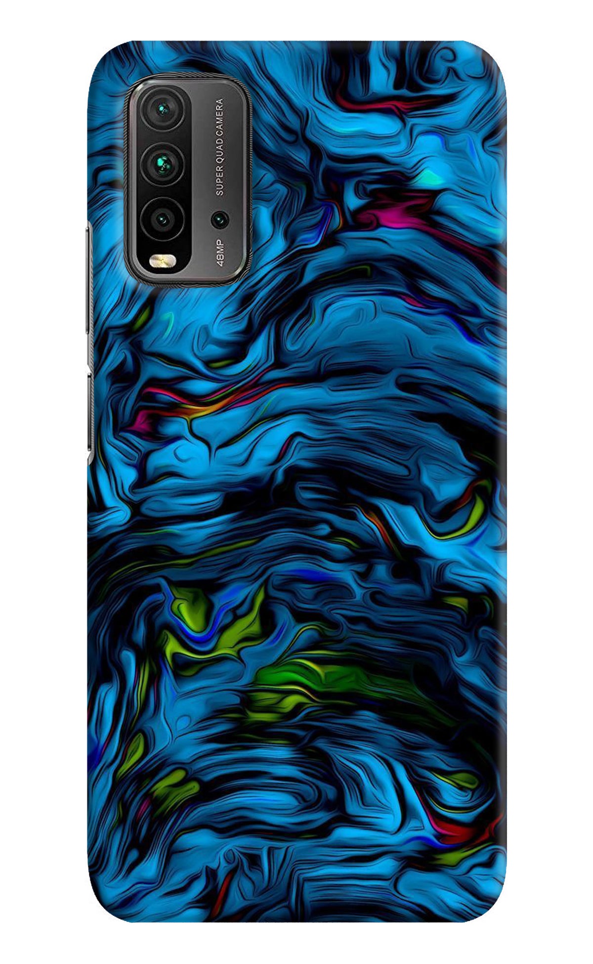 Dark Blue Abstract Redmi 9 Power Back Cover