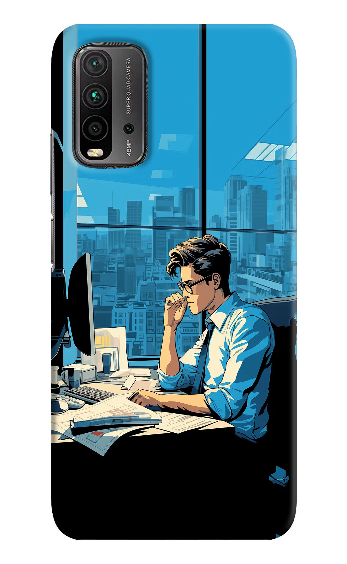 Focused Hustler (AI Generated) Redmi 9 Power Hard Case Back Cover by Casekaro