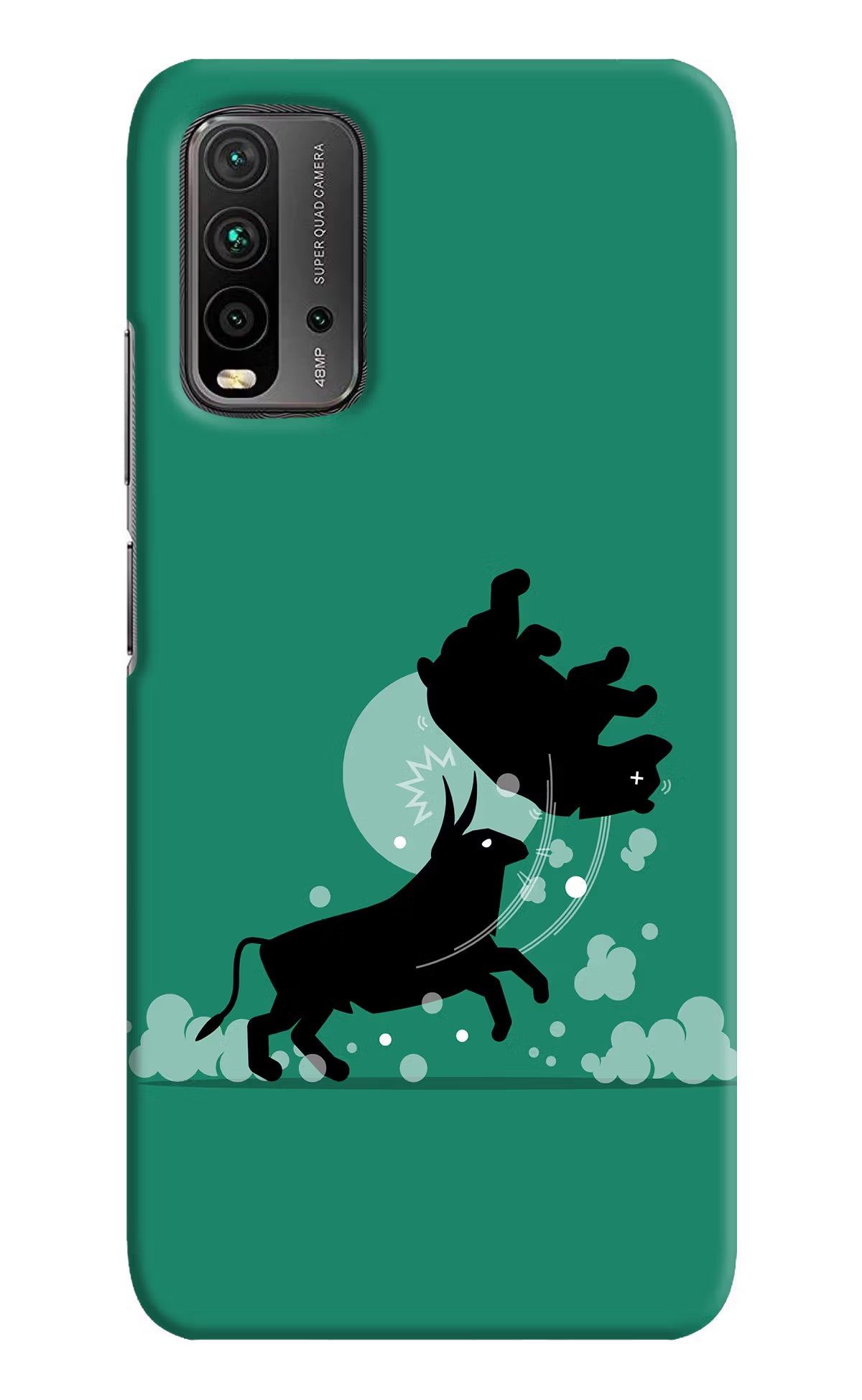 Bull Conqueror Redmi 9 Power Hard Case Back Cover by Casekaro