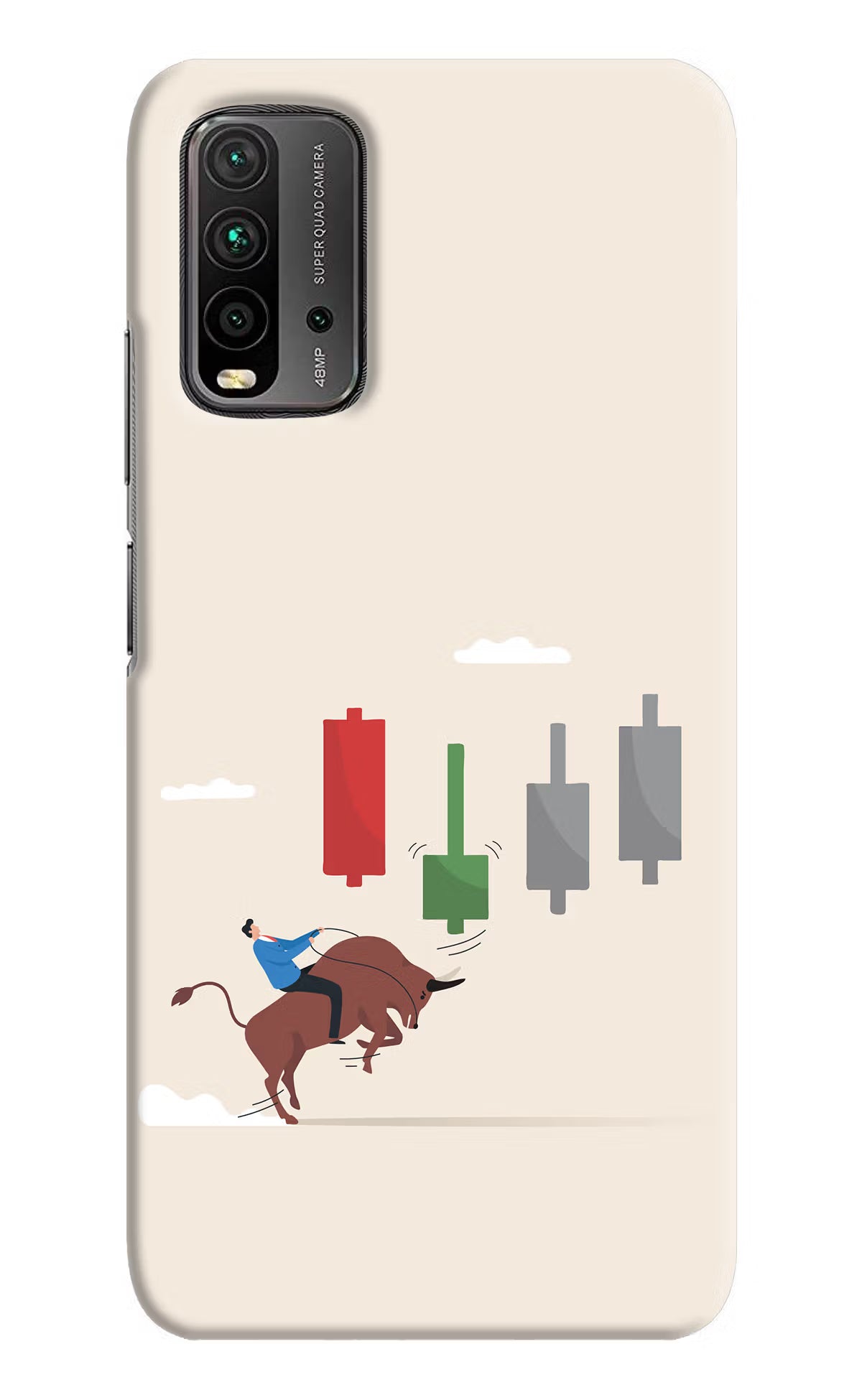 Bull Trading Momentum Redmi 9 Power Hard Case Back Cover by Casekaro