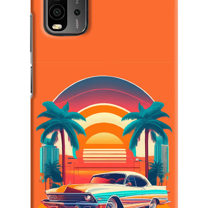 Palm Drive 80s Redmi 9 Power Hard Case Back Cover by Casekaro