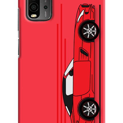 Red Velocity Redmi 9 Power Hard Case Back Cover by Casekaro
