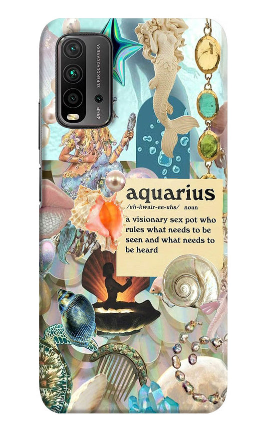 Aquarius Zodiac Redmi 9 Power Hard Case Back Cover by Casekaro