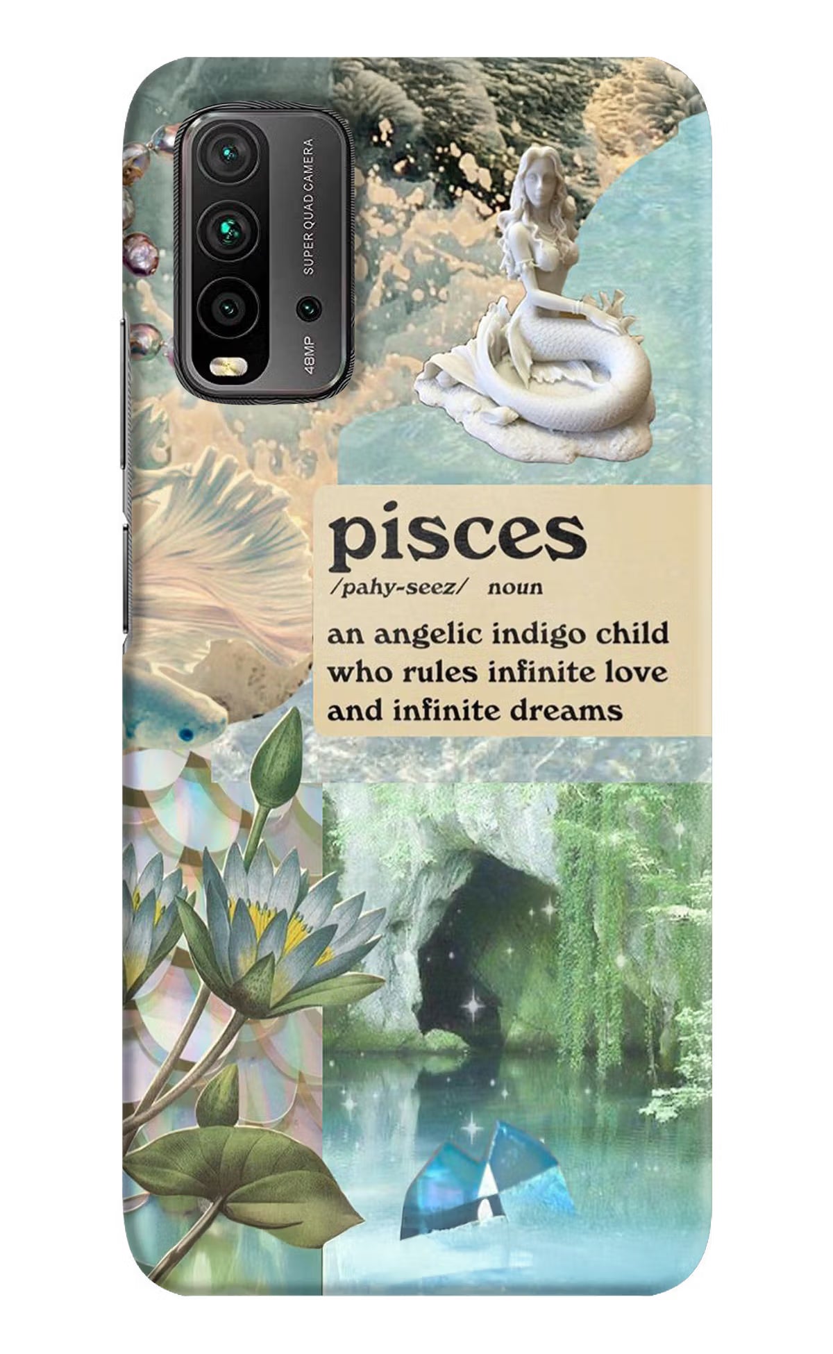 Pisces Zodiac Redmi 9 Power Hard Case Back Cover by Casekaro
