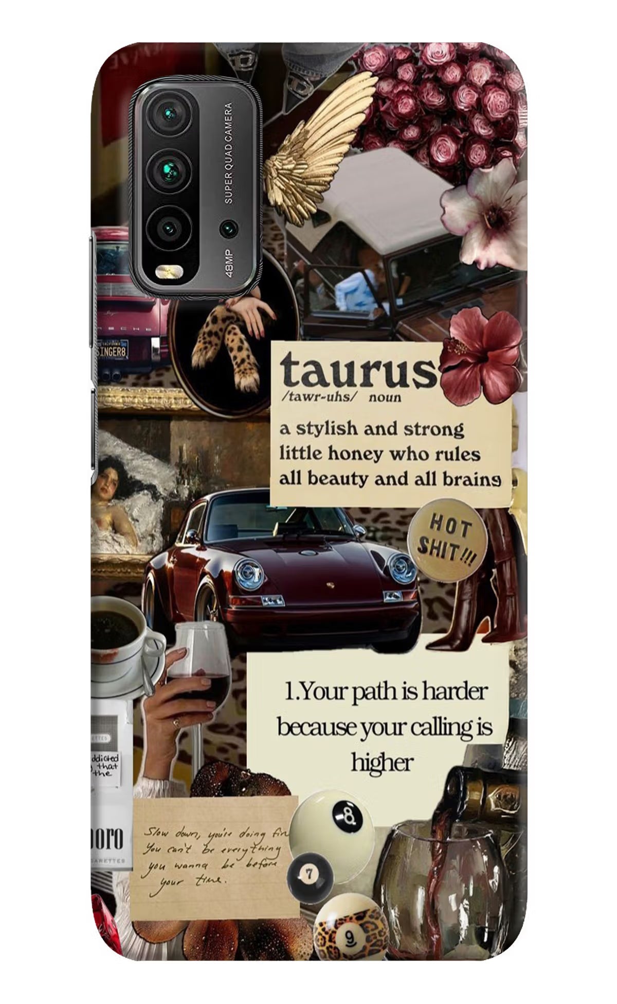 Taurus Zodiac Redmi 9 Power Hard Case Back Cover by Casekaro