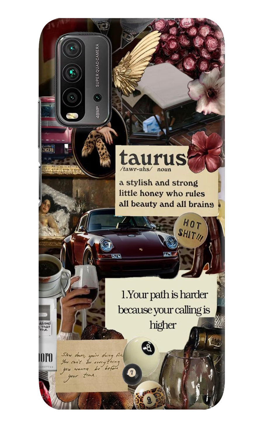 Taurus Zodiac Redmi 9 Power Back Cover, Hard case
