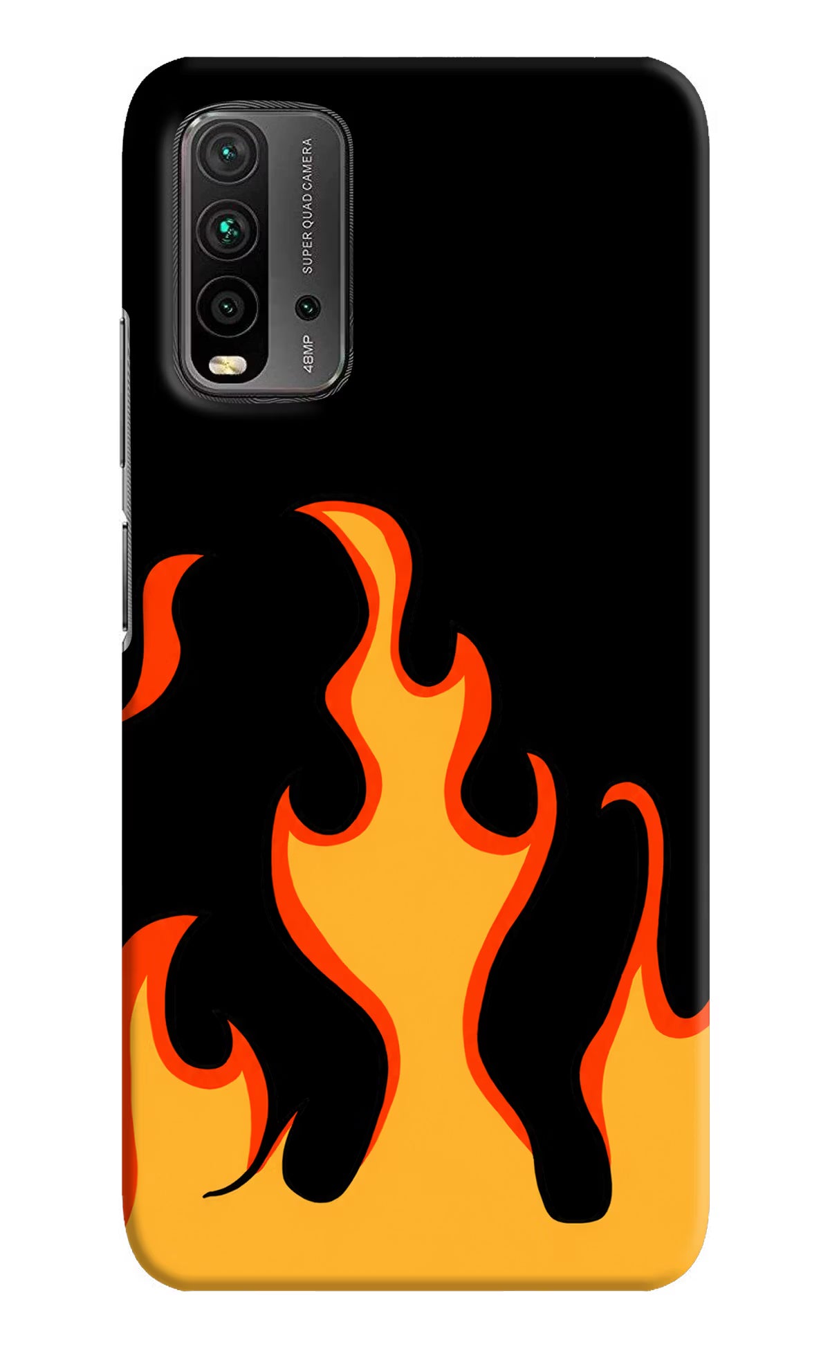 Fired Up – Black Redmi 9 Power Hard Case Back Cover by Casekaro